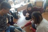 Desfășurarea lecției privind acordarea primului ajutor în caz de traumatisme în Gimnaziul Corjova