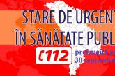 Starea de urgență în sănătate publică prelungită până la 30 septembrie inclusiv