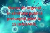 Starea de urgență în sănătate publică a fost prelungită până pe 15 ianuarie 2022