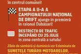Atenționare publică – Restricționare temporară a traficului și desfășurare eveniment motorsport în comuna Coșnița