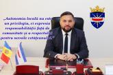 Mesajul de felicitare cu ocazia Zilei Autonomiei Locale și a Lucrătorului din Administrația Publică Locală