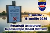 Restricții temporare la pescuit pe fluviul Nistru!!!
