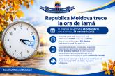 Republica Moldova trece la ora de iarnă &icirc;n noaptea de 24 spre 25 octombrie